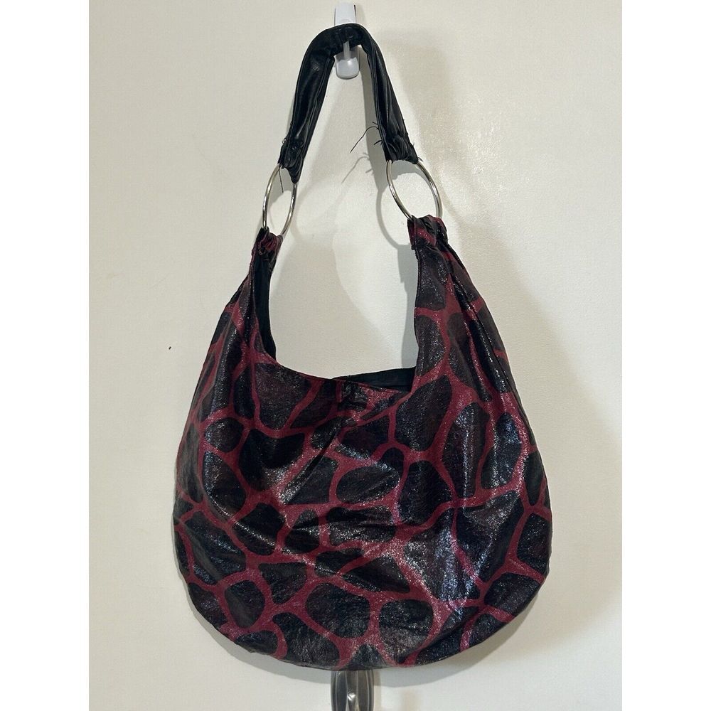Chateau Red‎ Animal Print Snap Handbag/ Shoulder Bag